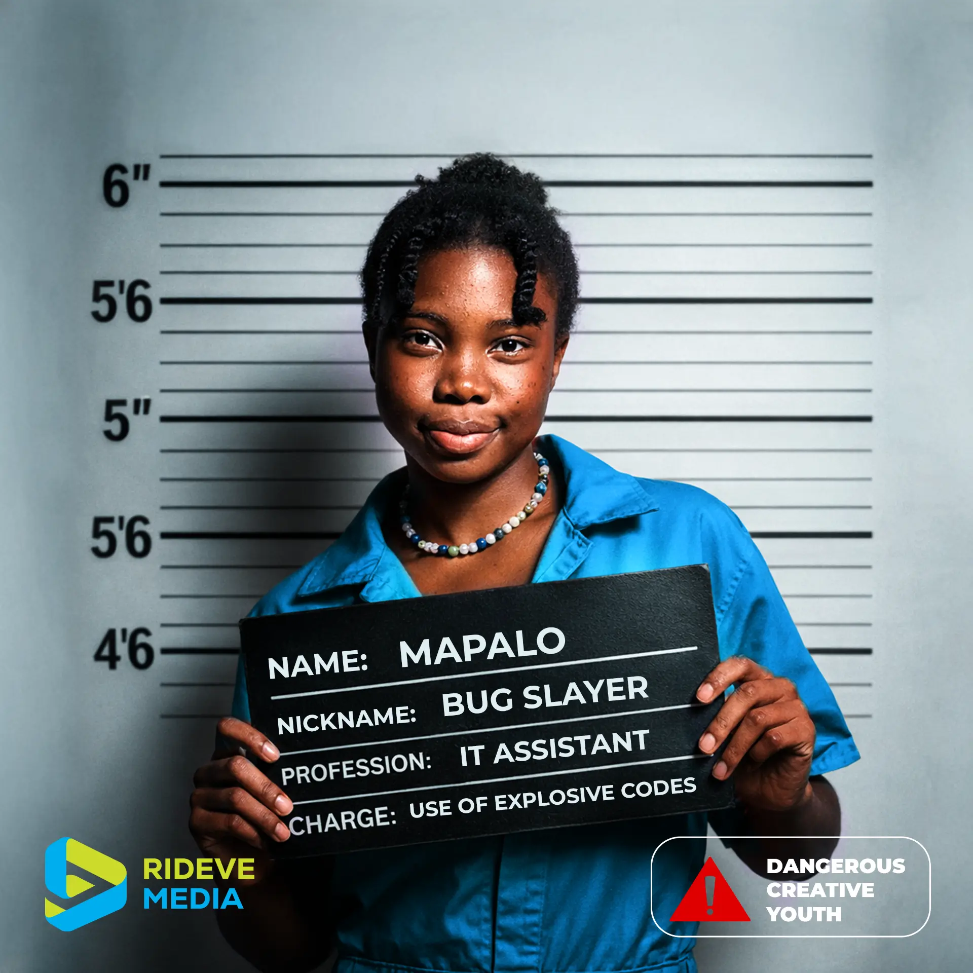 Rideve Media Youth Day feature of Mapalo, nicknamed Bug Slayer, IT Assistant